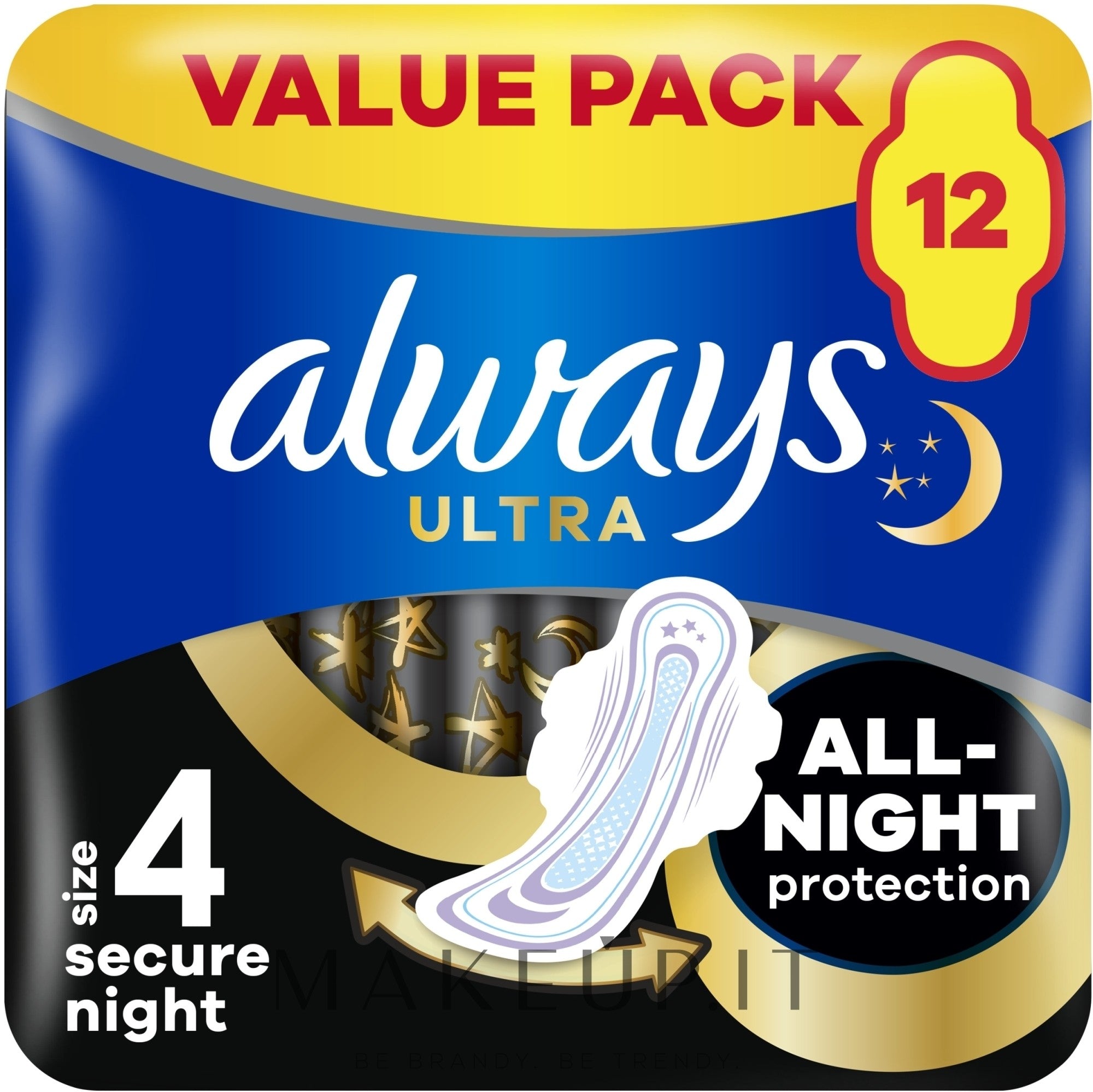 Always Ultra Turvalliset yöhygieniasiteet 12 kpl