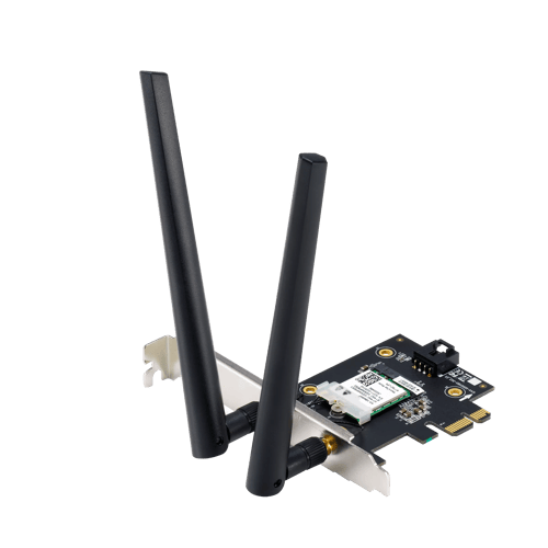 ASUS PCE-AXE5400, Sisäinen, Langaton, PCI Express, WLAN, Wi-Fi 6E (802.11ax), 2402 Mbit/s