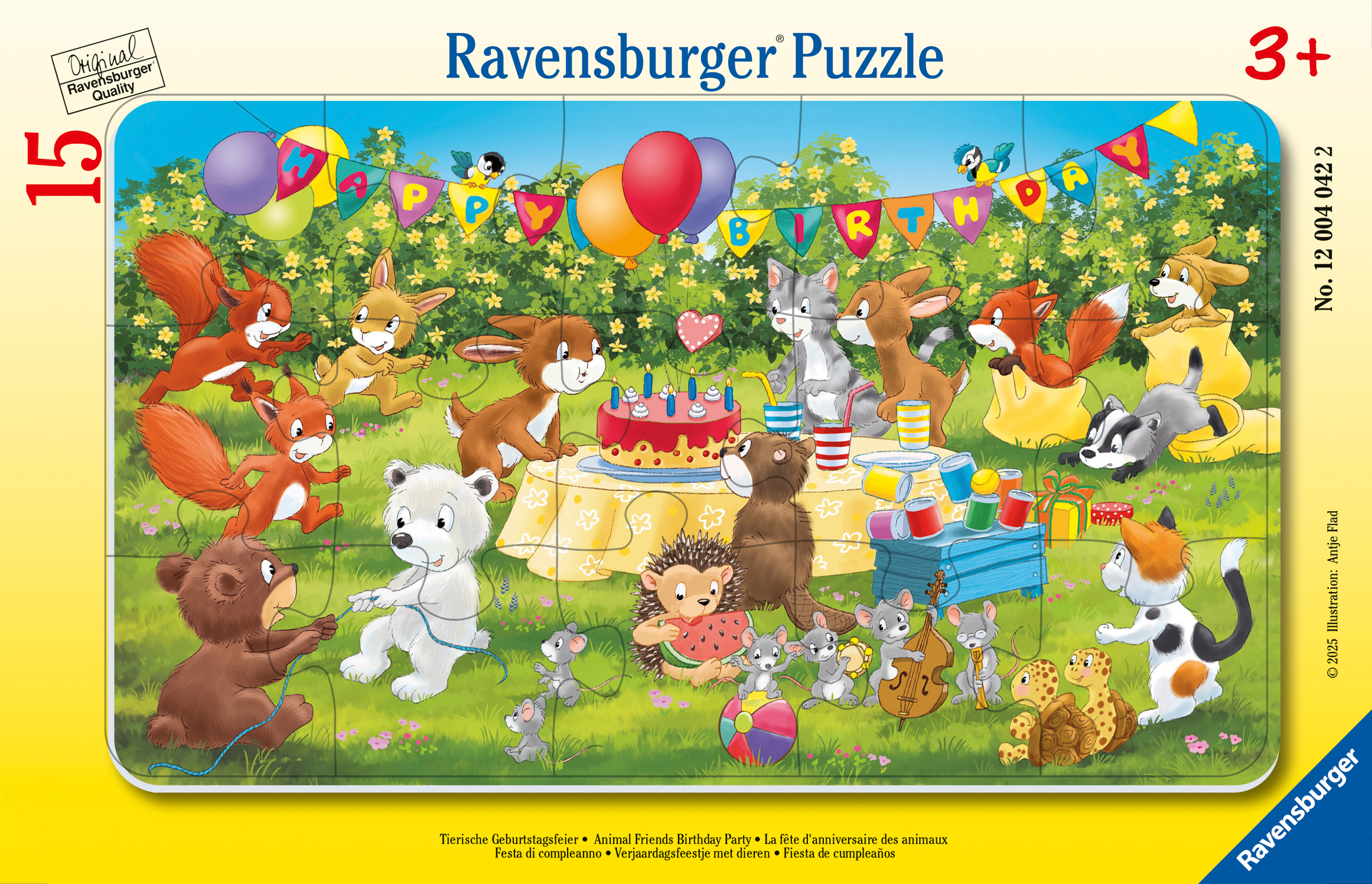 Animal Birthday Party Palapelit15 palaa, Ravensburger