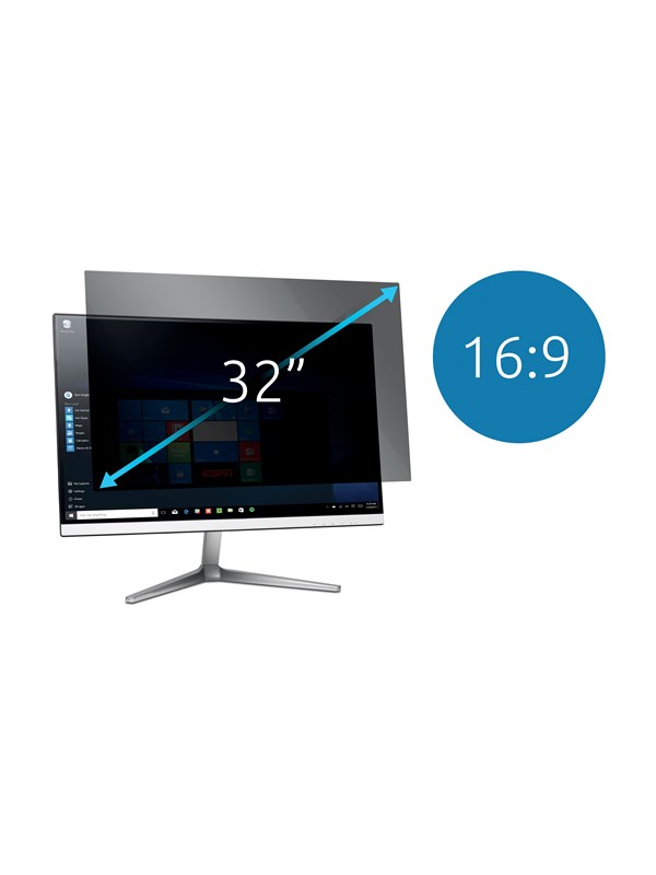 Kensington 2-puoleinen Irrotettava Tietoturvasuoja 32” Näytöille 16:9 16:9