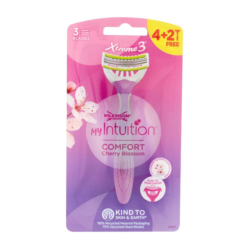 Wilkinson My Intuition Xtreme3 Comfort Cherry Blossom -höylä 4+2