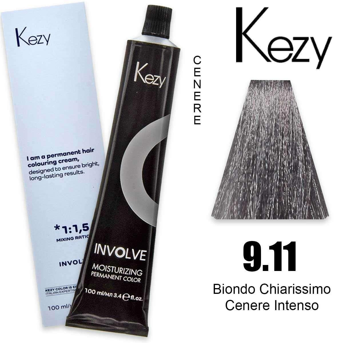 Kezy Involve Color 100 Ml Erittäin Vaalea Tuhkanvaalea Intensiivinen 9.11