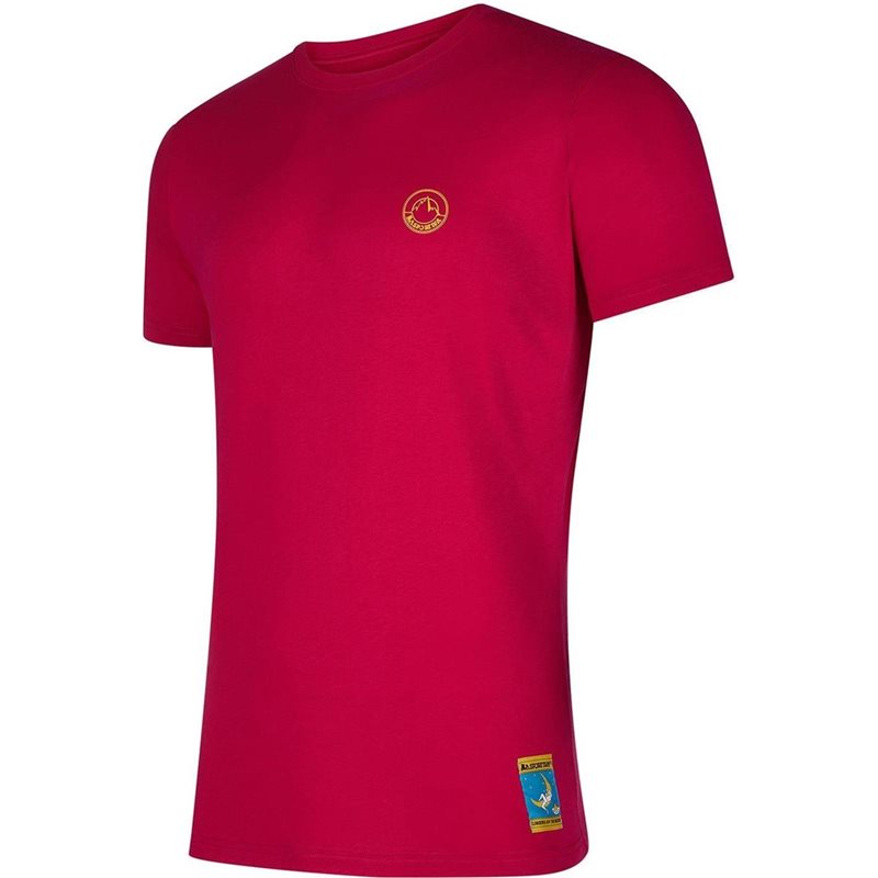 La Sportiva Climbing on the Moon T-Shirt M Fucsia/Giallo - M