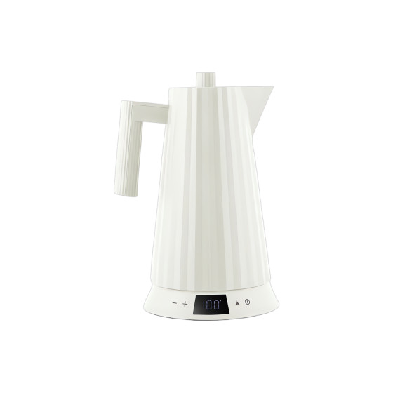 Alessi Plissé MDL21 W vedenkeitin lämpötilansäädöllä – 1.7 L, valkoinen