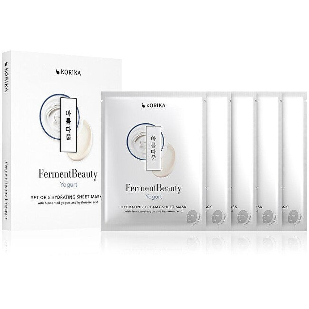 KORIKA FermentBeauty Set 5 kosteuttavaa kangasnaamiota fermentoidulla jogurtilla ja hyaluronihapponaamiolla alennettuun hintaan