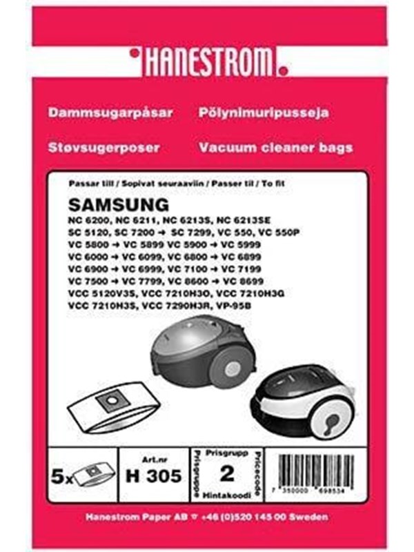 Haneström Pölypussit, mikrokuitu, 5kpl. DU12242 Vastaa: N/A