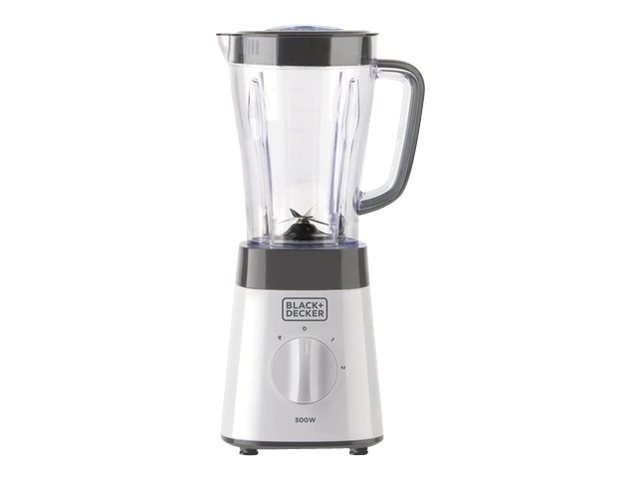 Black & Decker BXJB500E, Pöydällä pidettävä tehosekoitin, 1,5 L, 500 W, Valkoinen