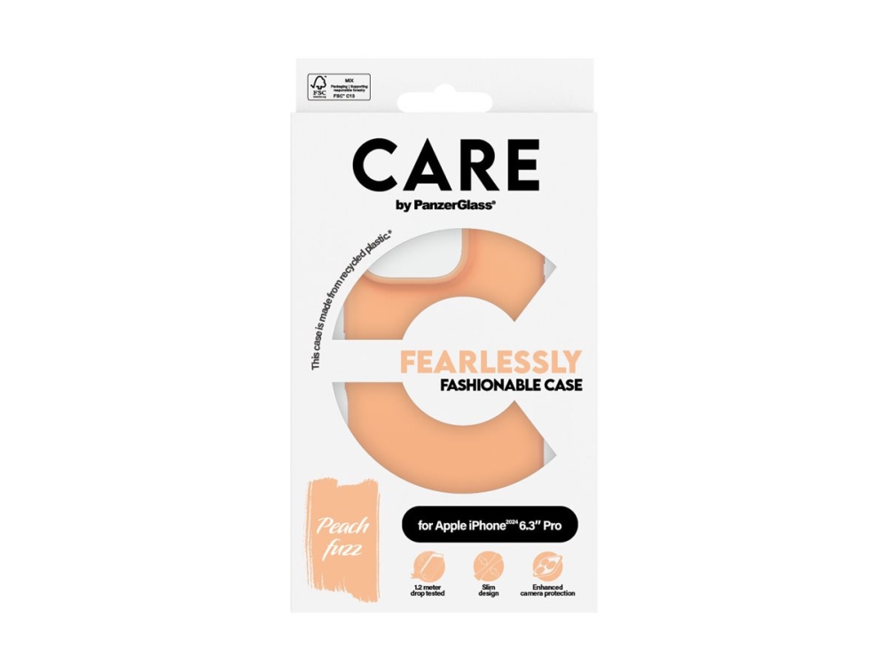CARE by PanzerGlass Case Fashion Peachy iPhone 16 Pro