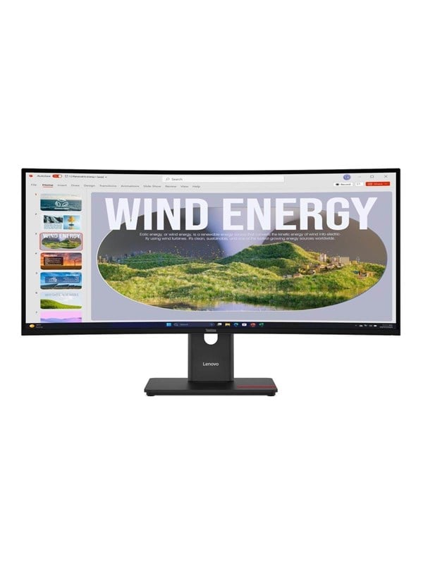 Lenovo ThinkVision T34WD-40, 86,4 cm (34), 3440 x 1440 pikseliä, Wide Quad HD, LED, 6 ms, Musta