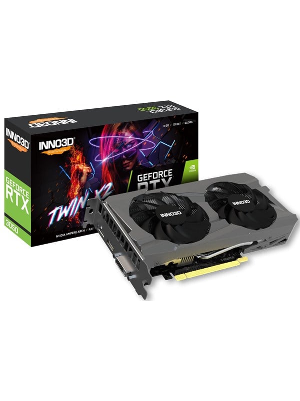 Inno3D GeForce RTX 3050 Twin X2 V2 - 8GB GDDR6 RAM - Näytönohjaimet