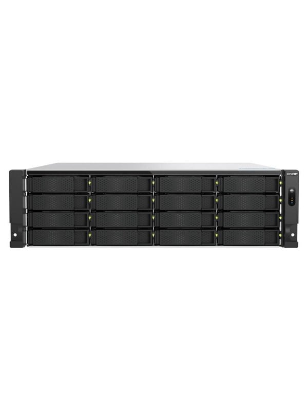 QNAP TS-h1677AXU-RP-R7-32G - 16-paikkainen 3U NAS-palvelin, musta, harmaa