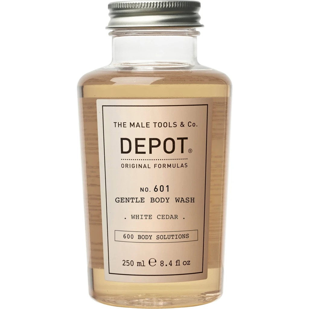 Depot, 600 Body Solutions nro 601, kasvitieteellinen kompleksi, puhdistusaine, valkoinen setri, vartalonpuhdistusaine, 250 ml