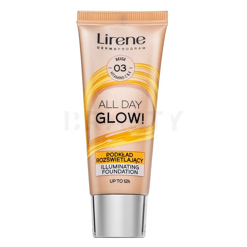 Lirene C-vitamiinia valaiseva nestemäinen meikkivoide pitkäkestoiseen vaikutukseen väri 03 beige 30 ml