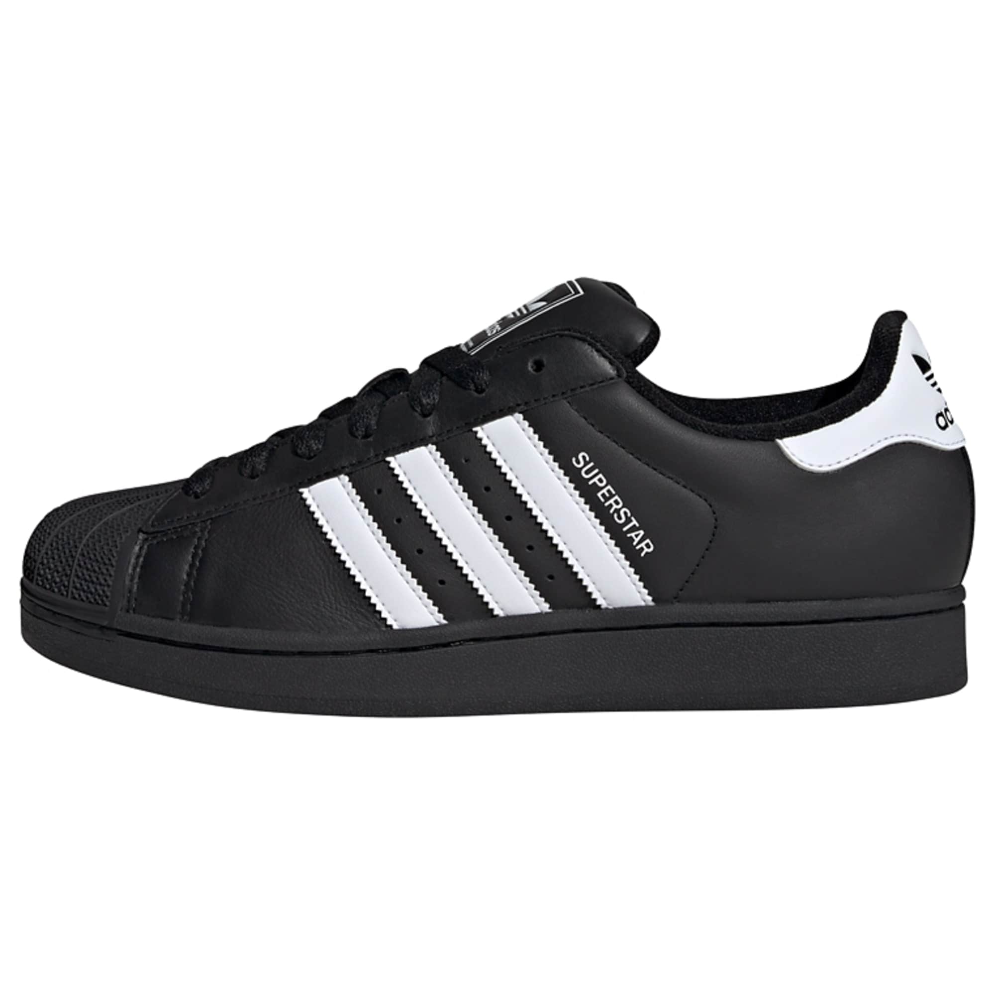 ADIDAS ORIGINALS Matalavartiset tennarit 'Superstar II' musta / valkoinen