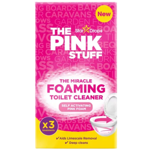 Stardrops The Pink Stuff Miracle Power Vaahtoava WC-puhdistusaine - 3 x 100 g