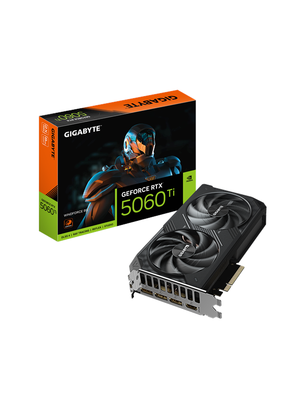 GIGABYTE GeForce RTX 5060 Ti WindForce 2 - 8GB GDDR7 RAM - Näytönohjaimet