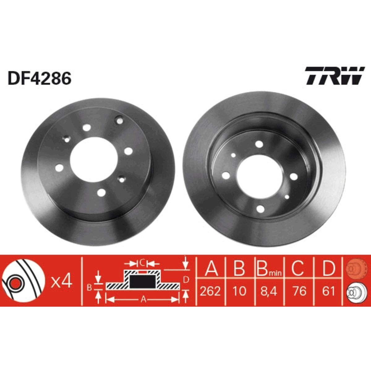 Jarrulevy TRW DF4286