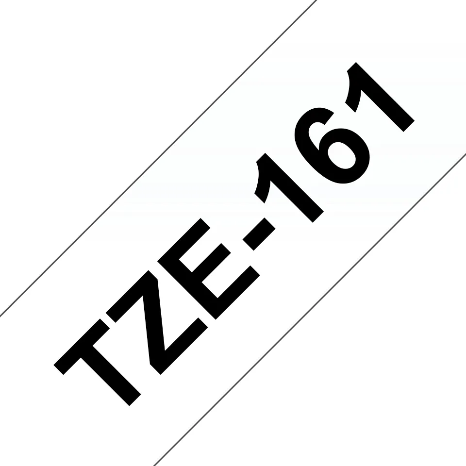 Brother Tape 36mm Tze-161 Musta/läpinäkyvä