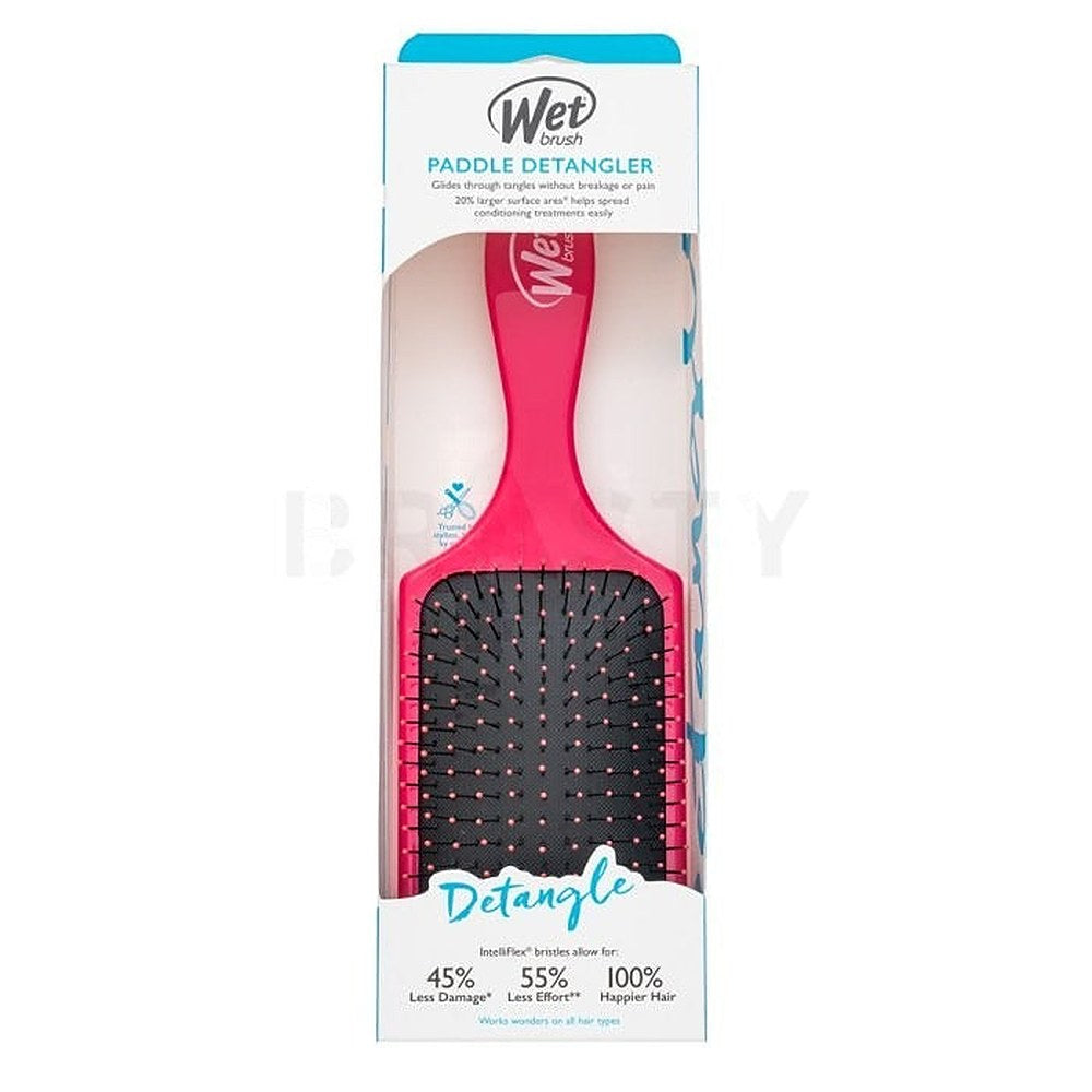 Wet Brush Paddle Large Pink - Selvittävä harja