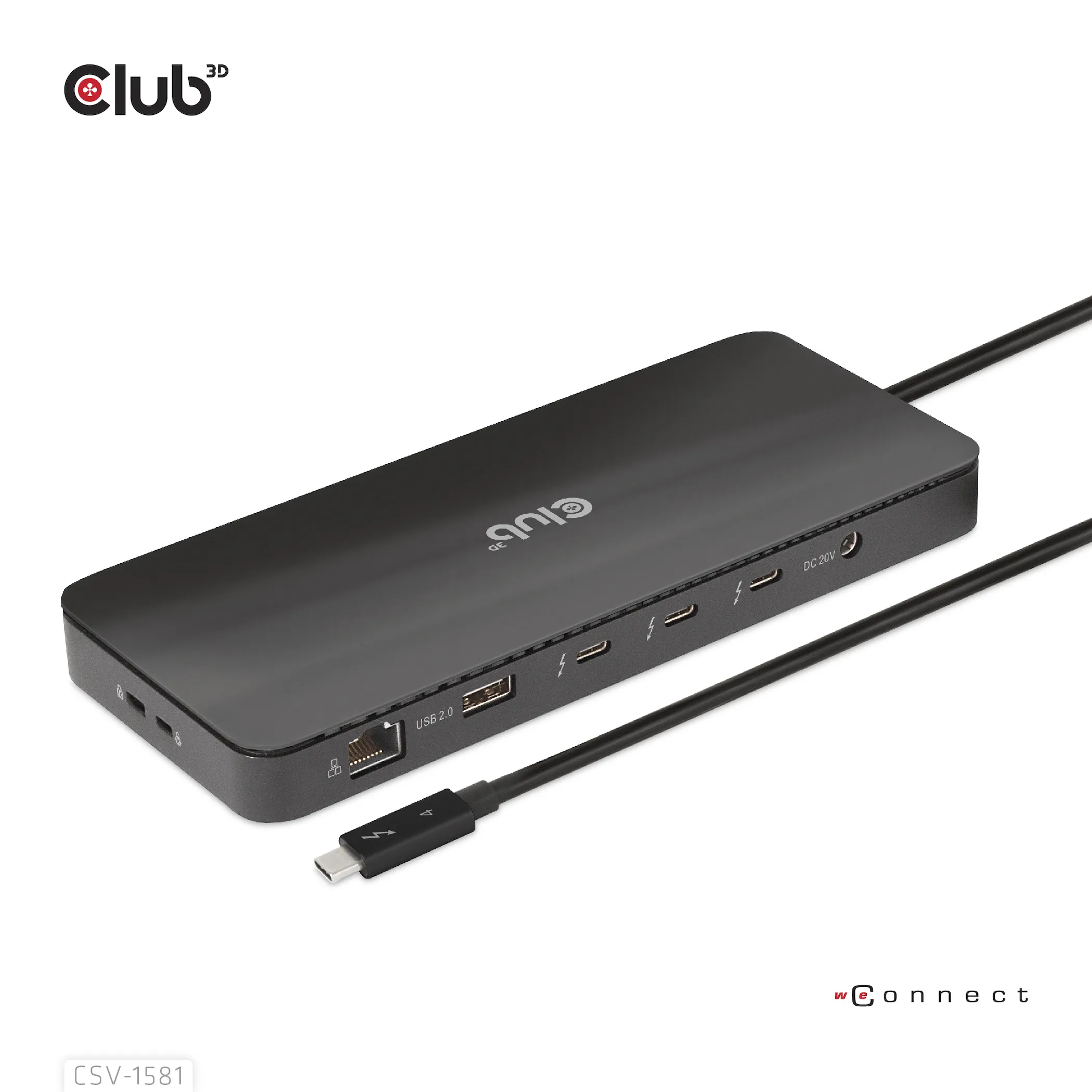CLUB3D Thunderbolt 4 Certified 11-in-1 Docking Station, Telakointi, Thunderbolt 4, 140 W, 1000 Mbit/s, Musta, SD