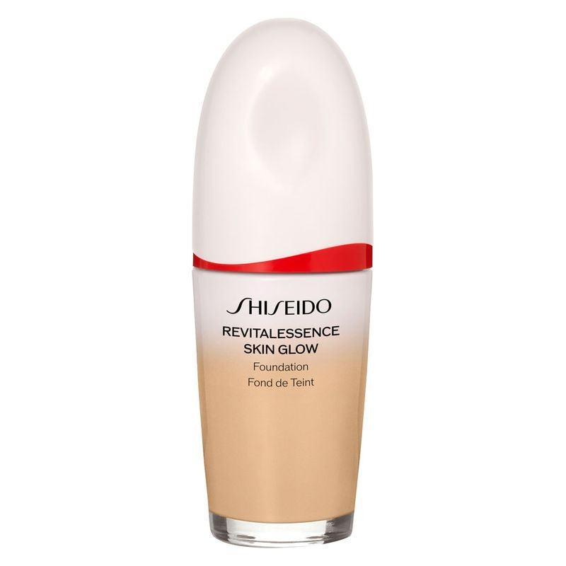 Shiseido Revitalessence Skin Glow kevyt valaiseva meikkivoide SPF 30 väri Bamboo 30 ml