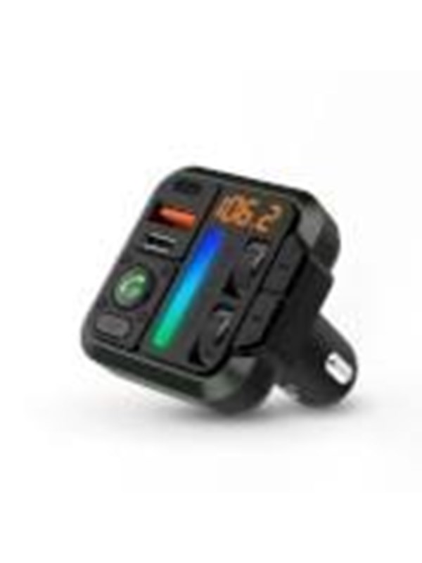 Nedis FM-lähetin Autoon | Kiinteä | Kaiutinpuhelin | 1.00 " | Amber -näyttö | Bluetooth® | PD 18 W / PD 20 W | Pikalataus | Bassokorostus | Google Assistant / Siri | Musta