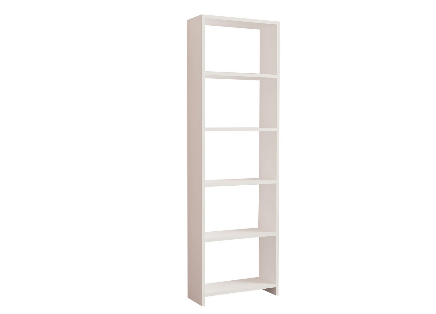 Norda Design moderni valkoinen kirjahylly, 160 cm | 100 % melamiinipäällysteinen lastulevy, 18 mm paksu | Seinälle asennettava, tyylikäs säilytys