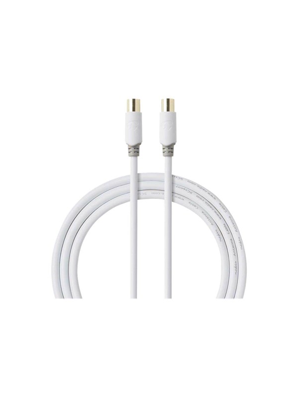 Nedis Koaksiaalikaapeli | IEC (Coax) Uros | IEC (Coax) Naaras | Kullattu | 100 dB | 75 Ohm | Tuplasuojattu | 2.00 m | Pyöreä | PVC | Valkoinen | Laatikko
