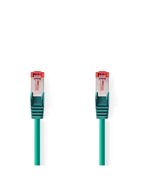 Nedis CAT6 Verkkokaapeli | RJ45 uros | RJ45 uros | S/FTP | 0.25 m | Pyöreä | LSZH | Vihreä | Label