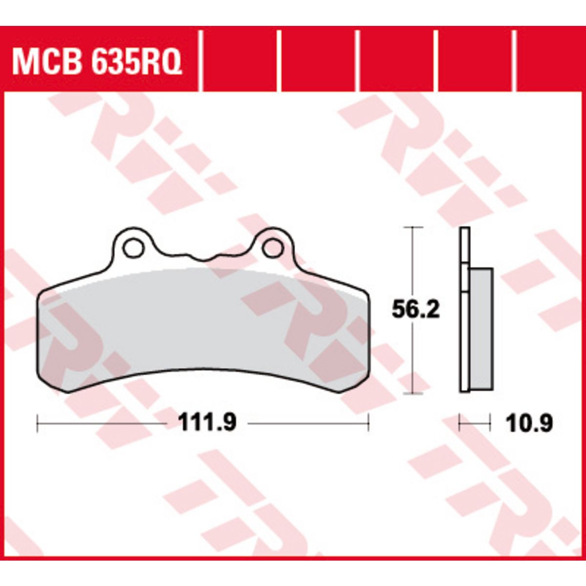 Jarrupalat, levyjarru TRW MCB635RQ