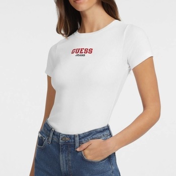 GUESS JEANS Paita punainen / musta / valkoinen