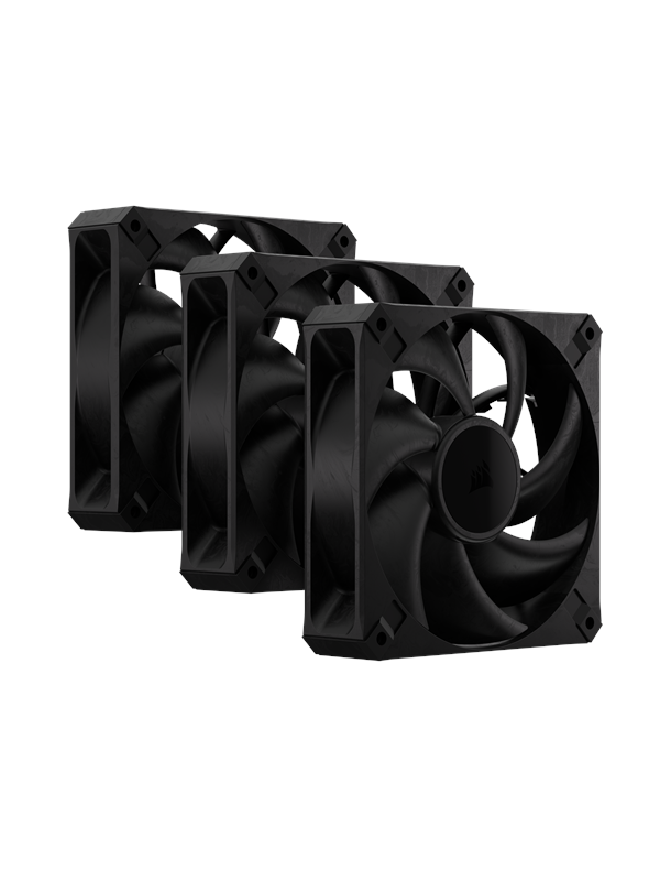 Corsair RS120 MAX 120 mm PWM -kotelotuuletin, 3 kappaleen pakkaus - Musta