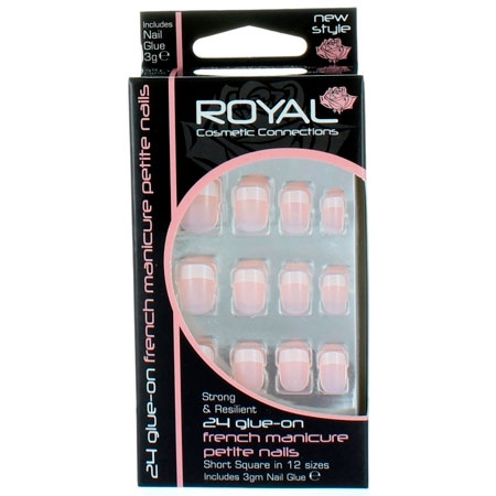 Royal Tekokynnet Ranskalainen manikyyri 24 kpl (Petite)