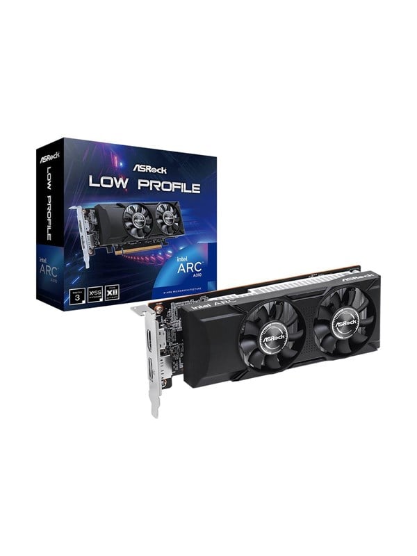 Asrock Intel Arc A310 Low Profile 4GB, Arc A310, 4 GB, GDDR6, 64 bittiä, 7680 x 4320 pikseliä, PCI Express x8 4.0
