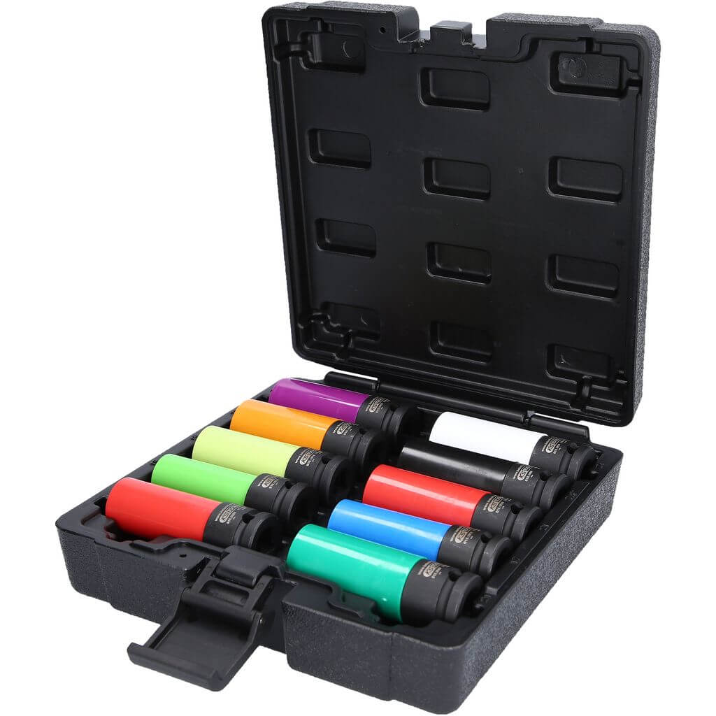 Erikoisvoimahylsysarja alumiinivanteille 1/2" - 10 osaa, KS-Tools