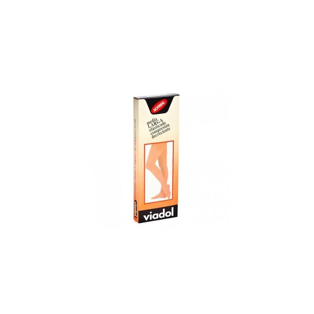 Viadol Normaali pitkä puristussukka beige T4 Prim