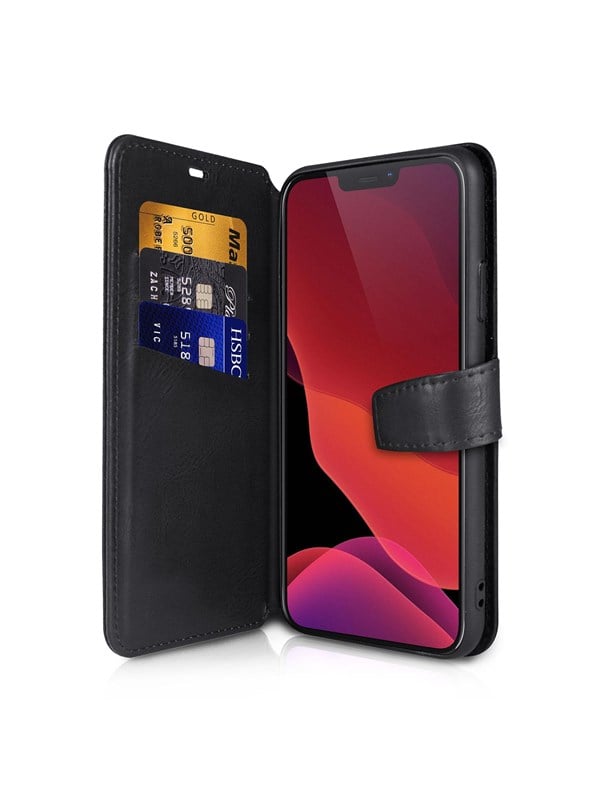 ITSKINS BOOK cover til iPhone 14 Plus®. Sort