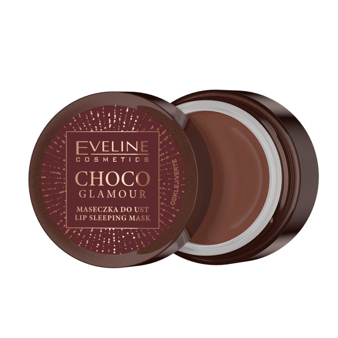 Eveline Cosmetics Choco Glamour Regeneroiva yönaamio huulille 12 ml