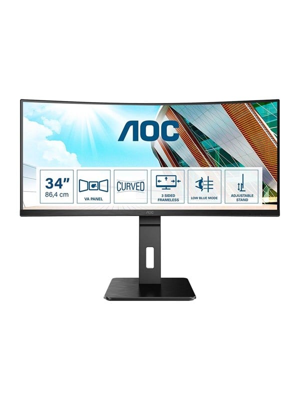 34" AOC CU34P2A UWQHD 100Hz USB Hub -kaiuttimet
