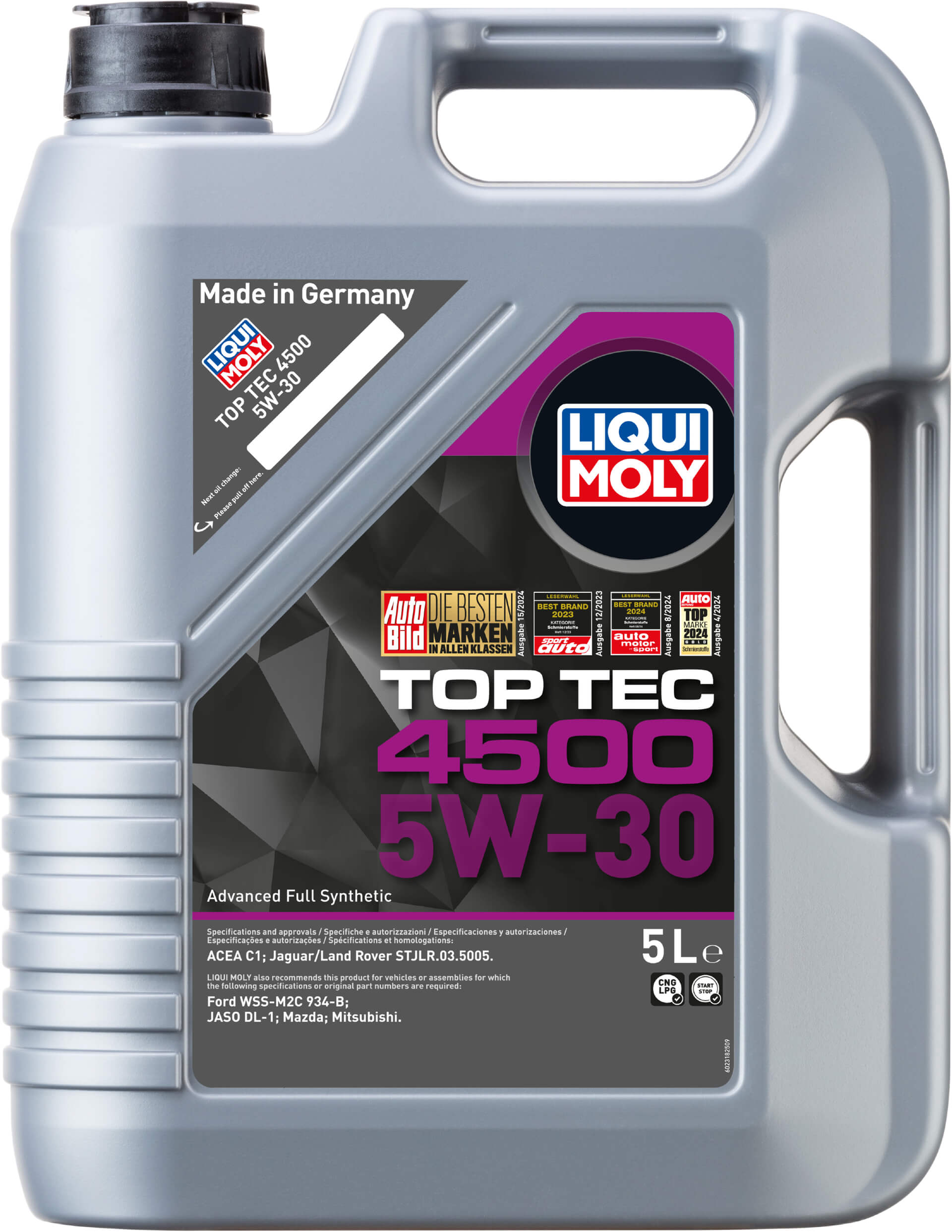 Moottoriöljy Top Tec 4500 5W-30, 5 l, Liqui Moly