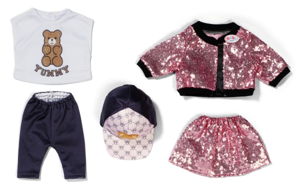 BABY born Glam Outfit 43cm, Nuken vaatesetti, 3 vuosi/vuosia