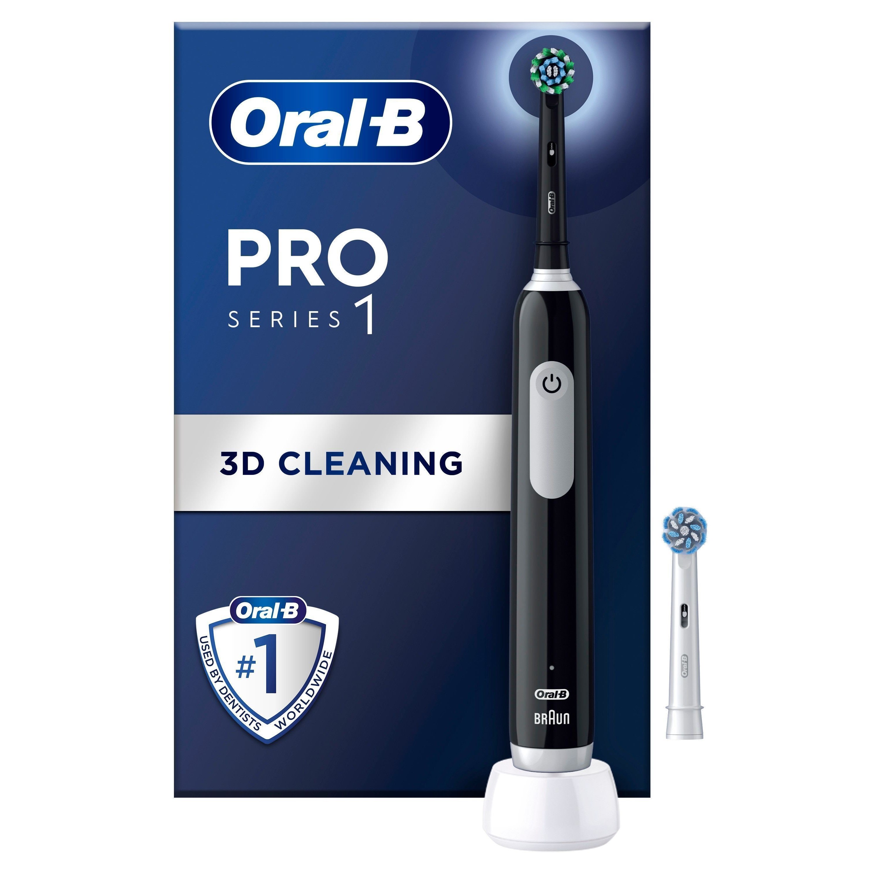 Oral-B Sähköhammasharja Pro1 Black + Extra Brush Head