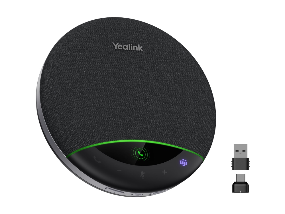Yealink SP96 with Dongle USB-C/A -kaiutinpuhelin donglella, Universaali, Musta, Vastaa/lopeta puhelu, Bluetooth-parinmuodostus, Microsoft Teams button, Mykistä, Pairing,..., 6,5 cm, USB/Bluetooth, Langallinen & langaton