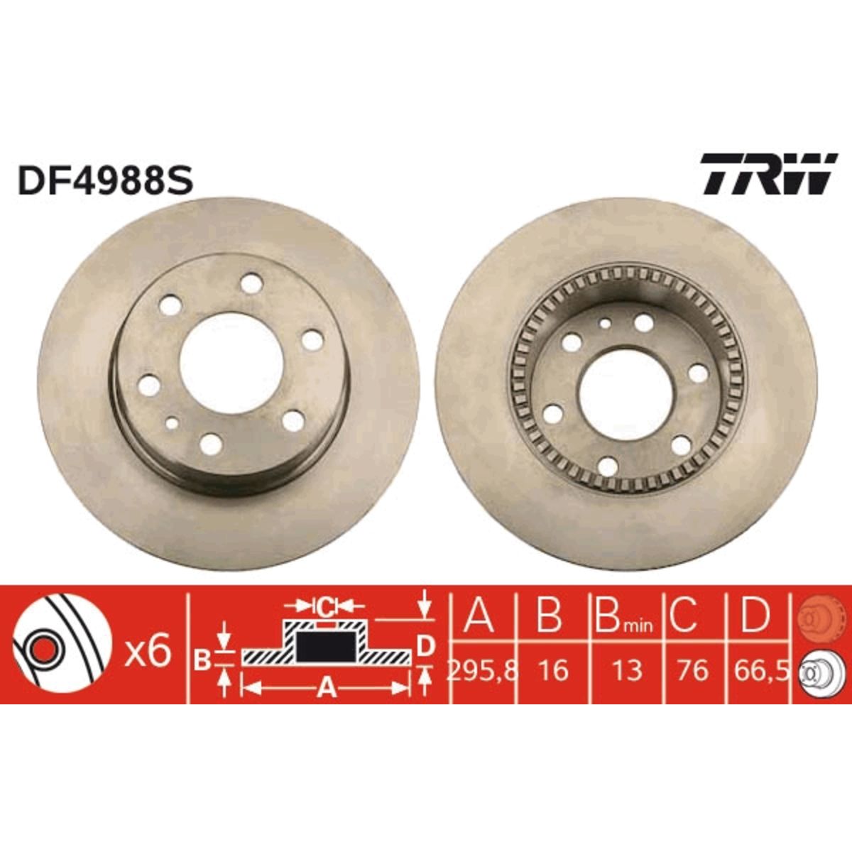 Jarrulevy TRW DF4988S