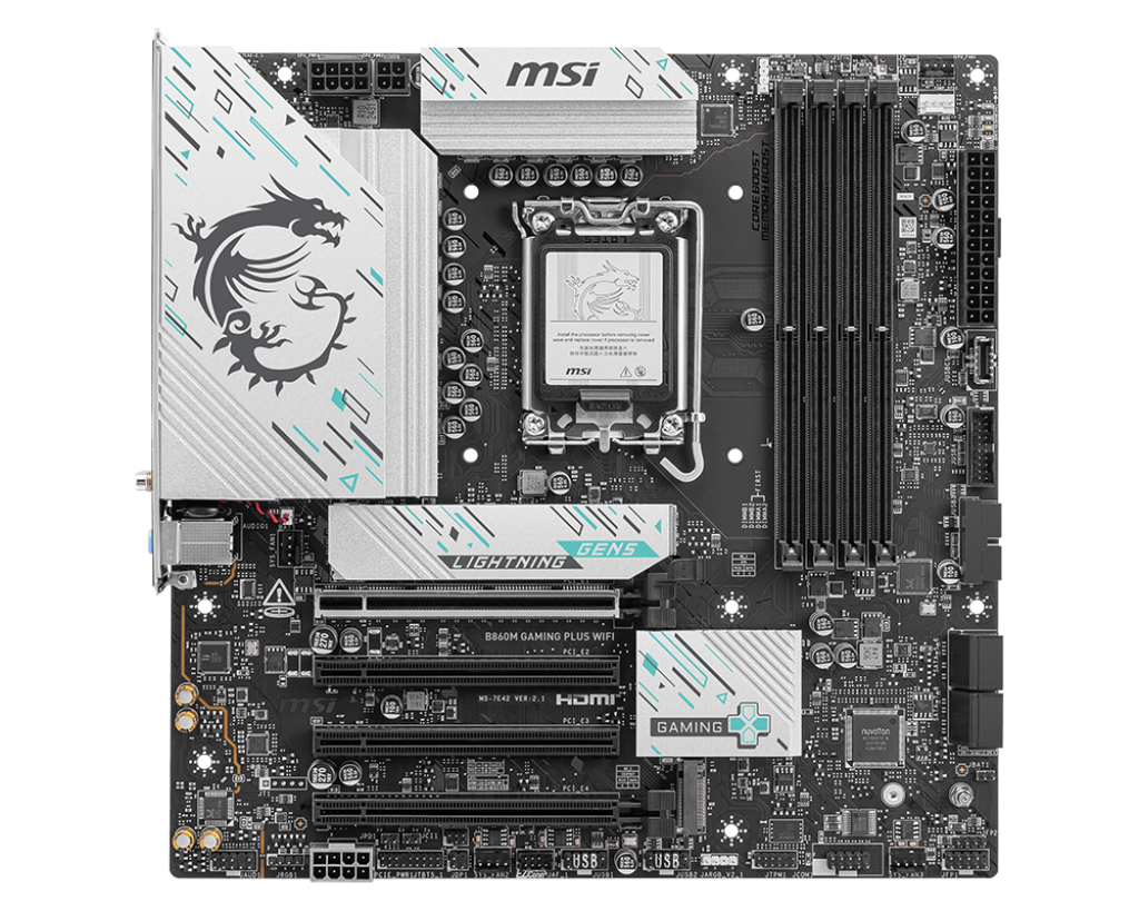MSI B860M GAMING PLUS WIFI Emolevy - Intel B860 - Intel LGA1851 - DDR5 RAM - Micro-ATX