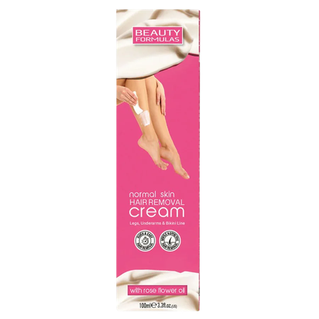 Beauty Formulas Normal Skin Hair Removal Cream With Rose Flower Oil - 100 ml