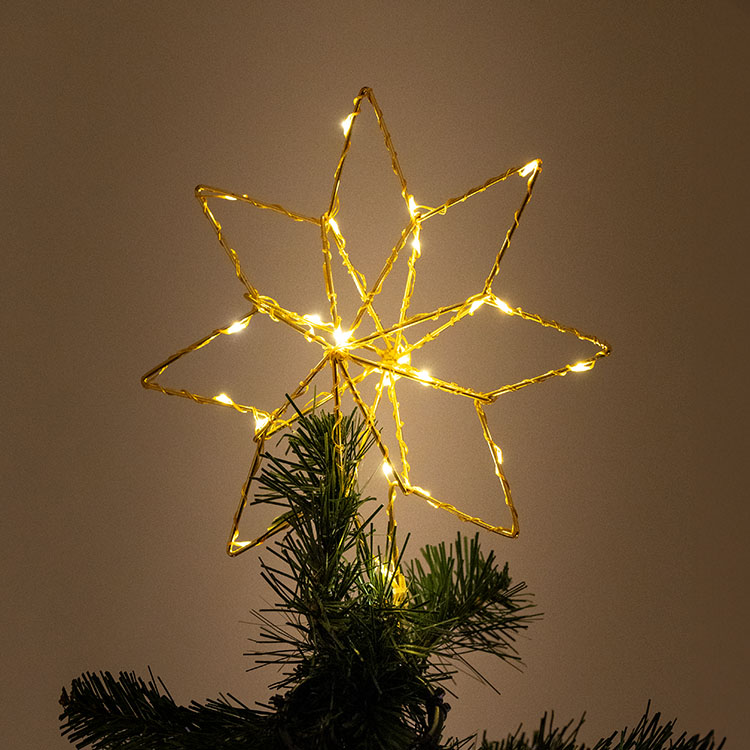 Joulukuusen tähti valoilla, Tähti