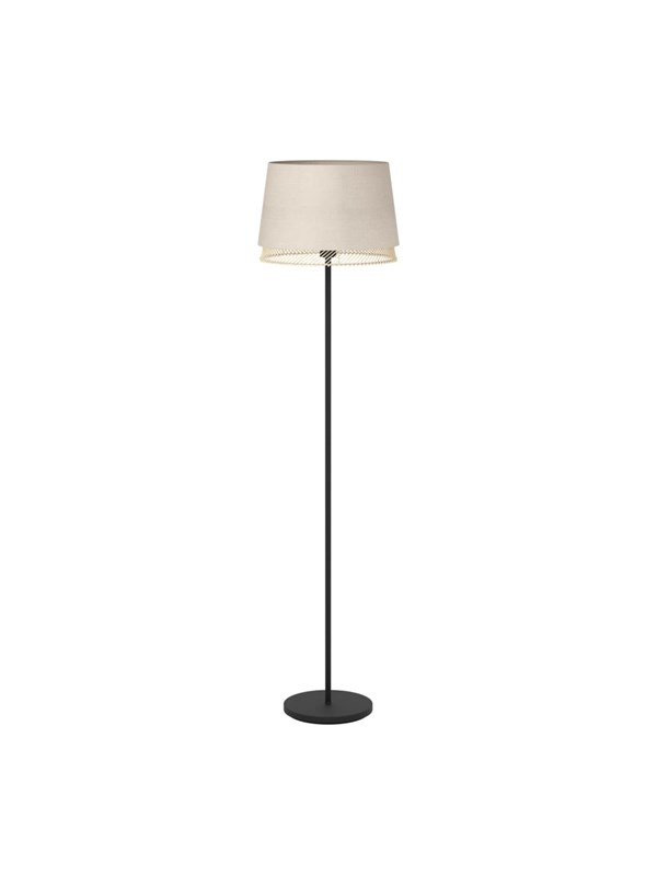 Tabley lattiavalaisin, musta/luonnonvärinen, korkeus 153 cm, kangasta
