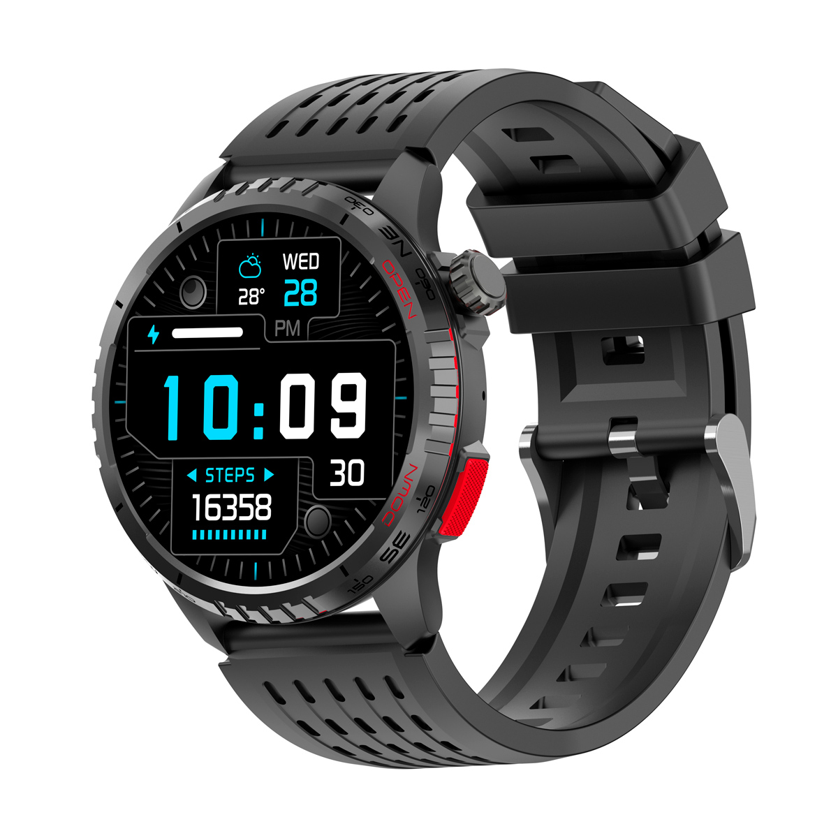 Denver SmartWatch GPS AMOLED Hälsokoll SWG-345B Svart
