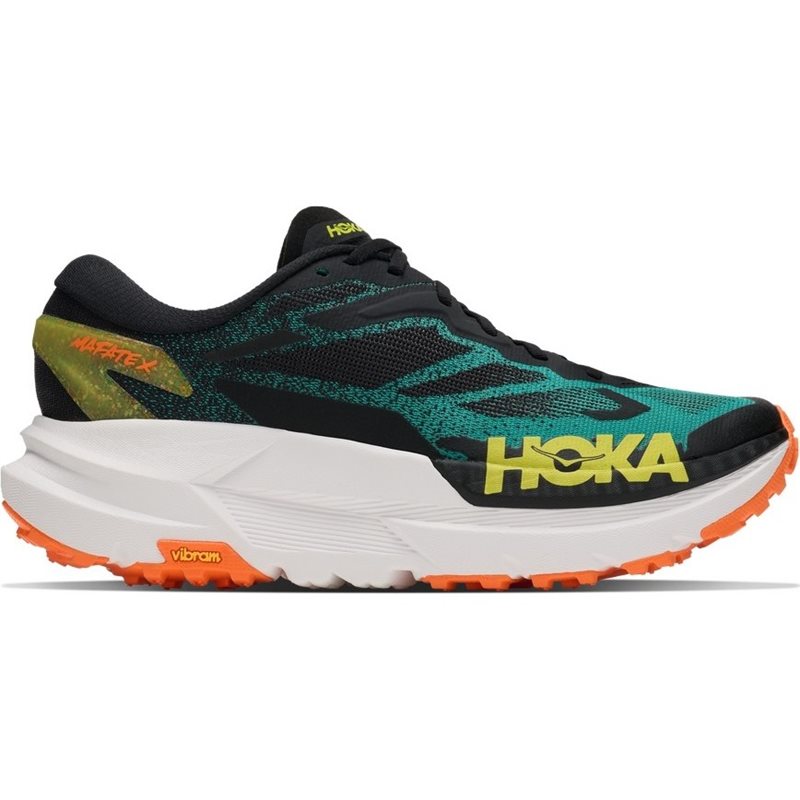 Hoka M Mafate X Black/Electric Aqua - 45 1/3